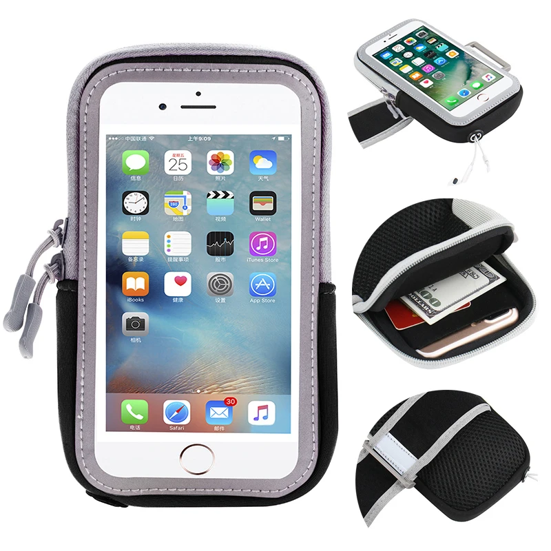 

Smartphone Case On Wrist Brassard For Razer Phone 1 2 Case Transparent Zipper Mobile Cover Exercise Arm Band Wristband Gym Belt