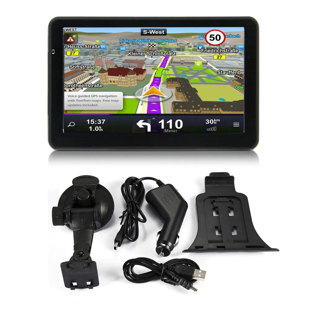 

New 7 inch Car Truck GPS Navigation 256M+8GB Capacitive Screen FM Navigator Reversing Camera Touch Sensor Accurately Position