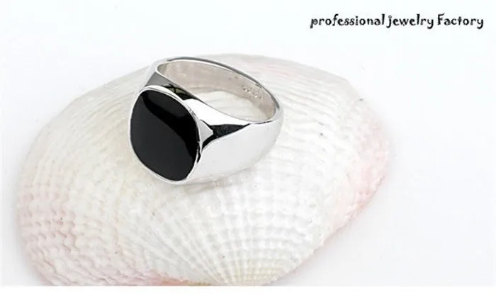 YANHUI Лидер продаж Модные мужские черные обручальные кольца для мужчин с 18KRGP штамп золотой цвет камень черный оникс кольцо мужские ювелирные изделия R0378