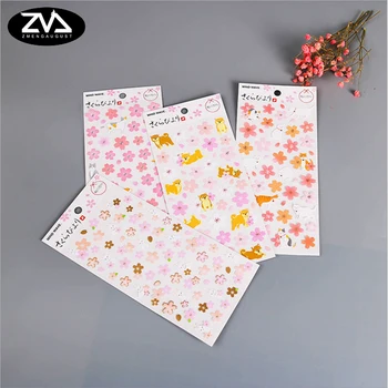 

1X Romantic cherry blossom Cartoon sticker child diy toy Album Deco sticker scrapbooking seal sticker kawaii stationery