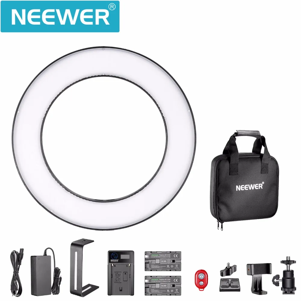 Neewer 14-дюймовый наружный Dimmable bi-цвет SMD СВЕТОДИОДНЫЙ кольцевой вспышкой для видеосъемки для фотографии