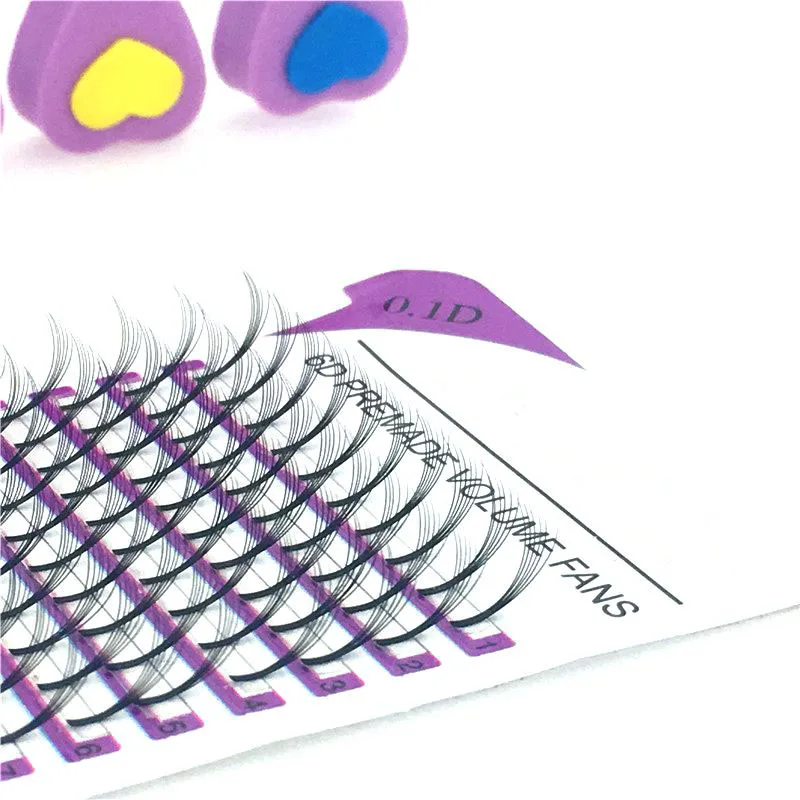 Hbzgtlad 16 линий 8-14 мм 6D ресницы предварительно сделанные объемные ресницы вентиляторы русский C/D объем отдельные пучки ресниц наращивание шелковых ресниц