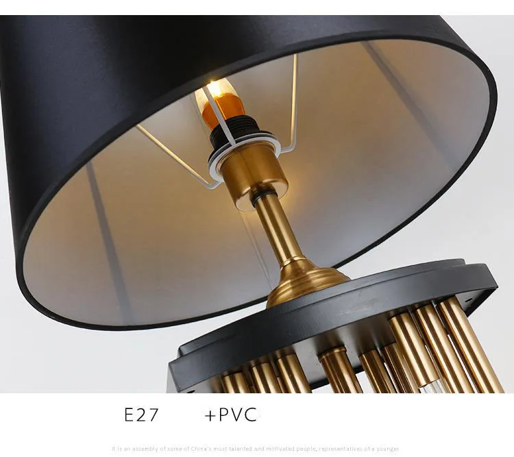 Современная трубчатая стеклянная лампа поперечного типа идеально сочетается с металлической настольной лампой для гостиной, спальни, прикроватной тумбочки, домашнего освещения, Fixtrues