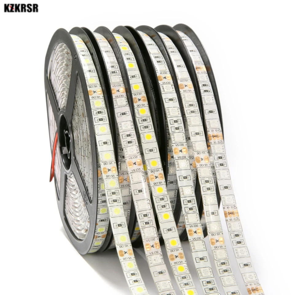 5M/Roll LED Strip Light DC12V SMD5050 SMD 5050 Warm White RGB 300leds