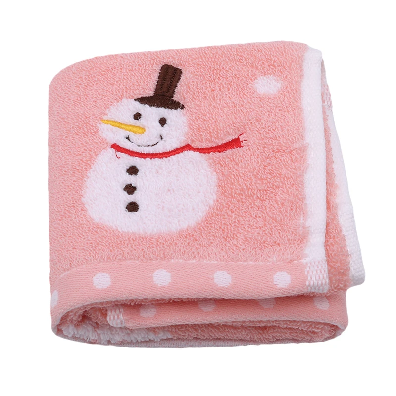 Купальные полотенца для детей новорожденных для ванной из материи, носовые платочки душа салфетки ткань Милая Снеговик Снежинка с узором