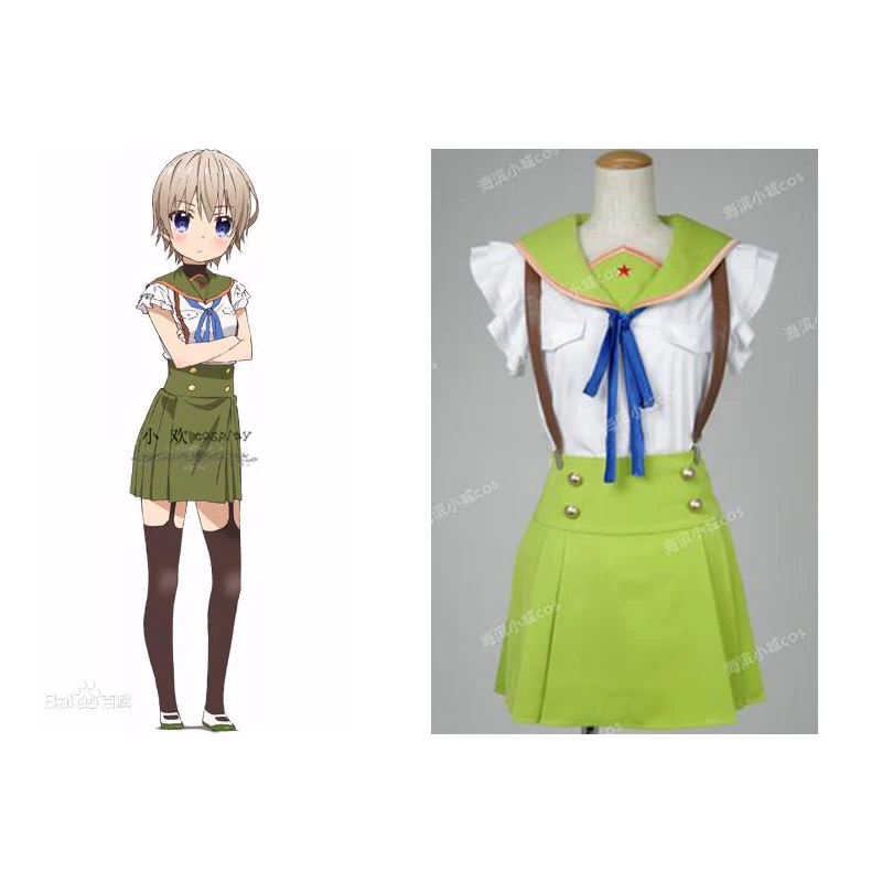 Новинка 2016 аниме Gakkou Gurashi! Школа-Живите! Костюм школьной формы Kurumi Ebisuzawa для