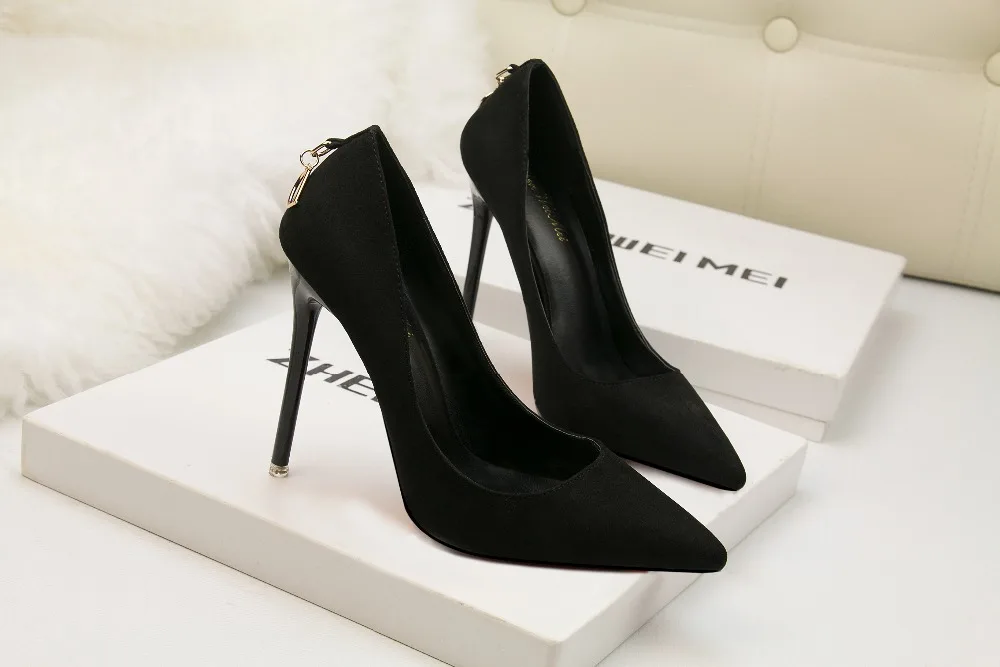 Женская Классическая обувь на высоком каблуке; коллекция года; женская обувь; модная офисная женская обувь; лаконичные туфли-лодочки на шпильке без застежки; элегантная обувь; zapatos de mujer