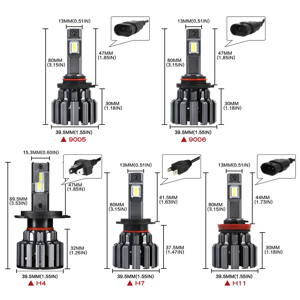 NOVSIGHT H7 светодиодный H4 H11 9006 9005 автомобильных фар лампы 90 W 15000LM декодер светодиодная фара головного света автомобиля передние фары 6000 K 12 V 24 V