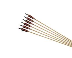 6 шт. настоящие перья дерево стрелка специально используется для международного стандарта традиционный обратный лук