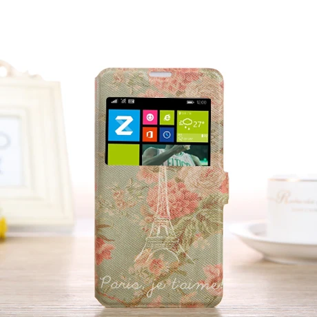 Чехол из искусственной кожи с откидной крышкой и подставкой для Nokia Lumia 630 чехол 635