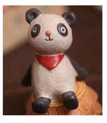 Zakka лягушка панда слон кошка собака свинья миниатюрная фигурка мультяшная фигурка животного DIY аксессуары стол украшение дома модель аниме - Цвет: Panda