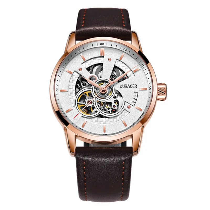

dropshipping Men Mechanical Watches Luxury Automatic Gold Tourbillon Clock Skeleton Transparent Male Wristwatch zegarki meskie