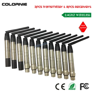 

DHL Free Shipping 2.4G Wireless DMX512 Transmitter & Receiver for DJ Club Party Lighting DJ Effect Lighting Party Strobe Light