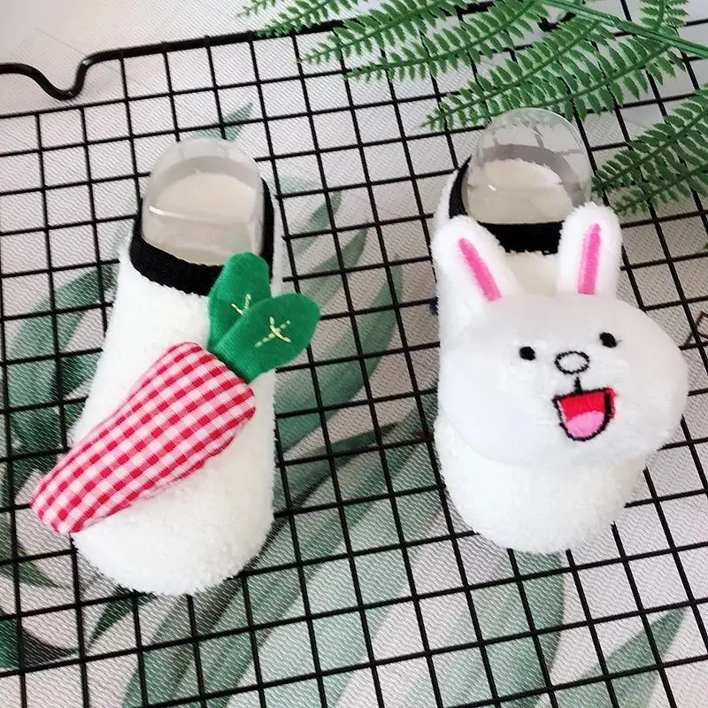 Детские осенне зимние коралловые носки для новорожденных большие 3D детские