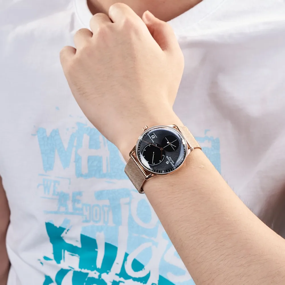  2019 New Arrival Reef Tiger/RT Top Brand Luxury Watches for Men Date Waterproof Watches Rose Gold A