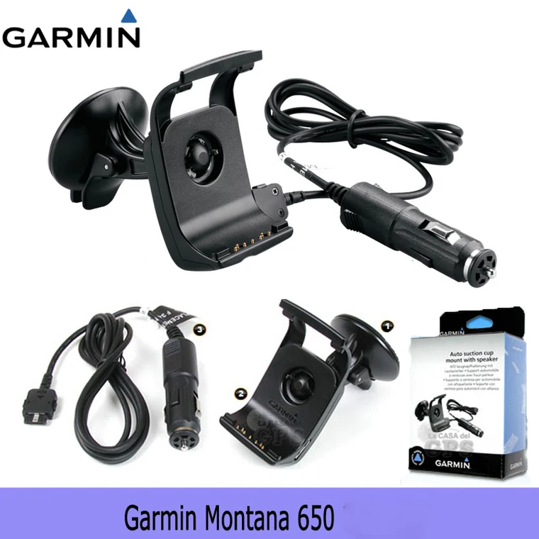 Оригинальный Автомобильный кронштейн Garmin Монтана 600 650 650t присоска с зажимом для