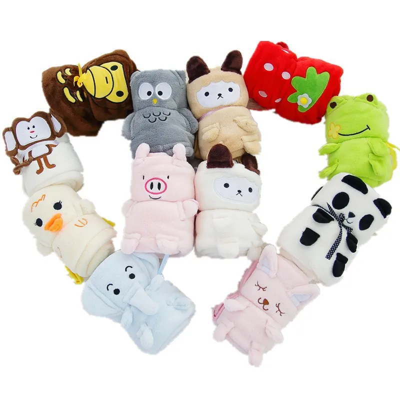 

Baby Blankets Newborn Animal Comfortable Flannel Blanket Coral Fleece Manta Bebe Swaddle Wrap Bedding Set 80*100cm Nap blanket