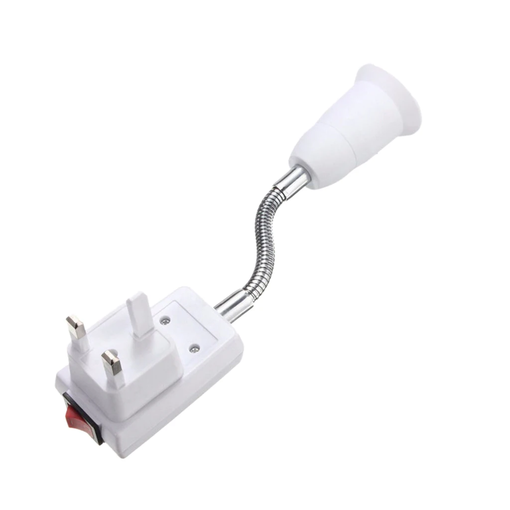 E27 To UK Plug Bulb Base Adaptor LED Halogen Light Extend Socket Lamp Holder