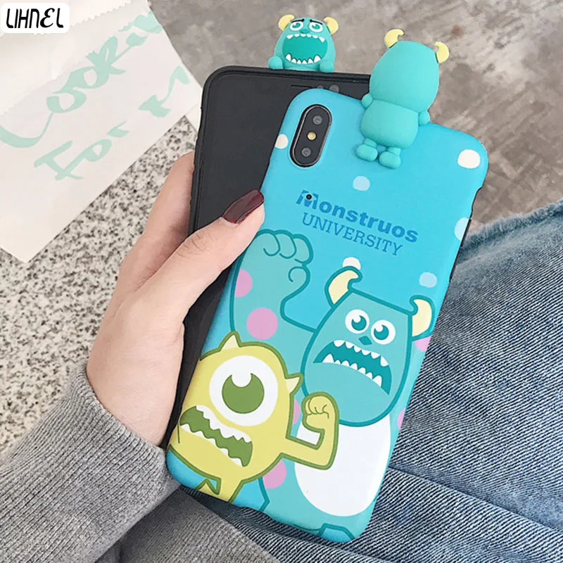 

Mike IMD Case for iPhone XR 3D Cute Sulley Monsters DIY Shell Cover for iPhone 6 6splus 7 7plus 8 8plus x xs max xr cases fundas