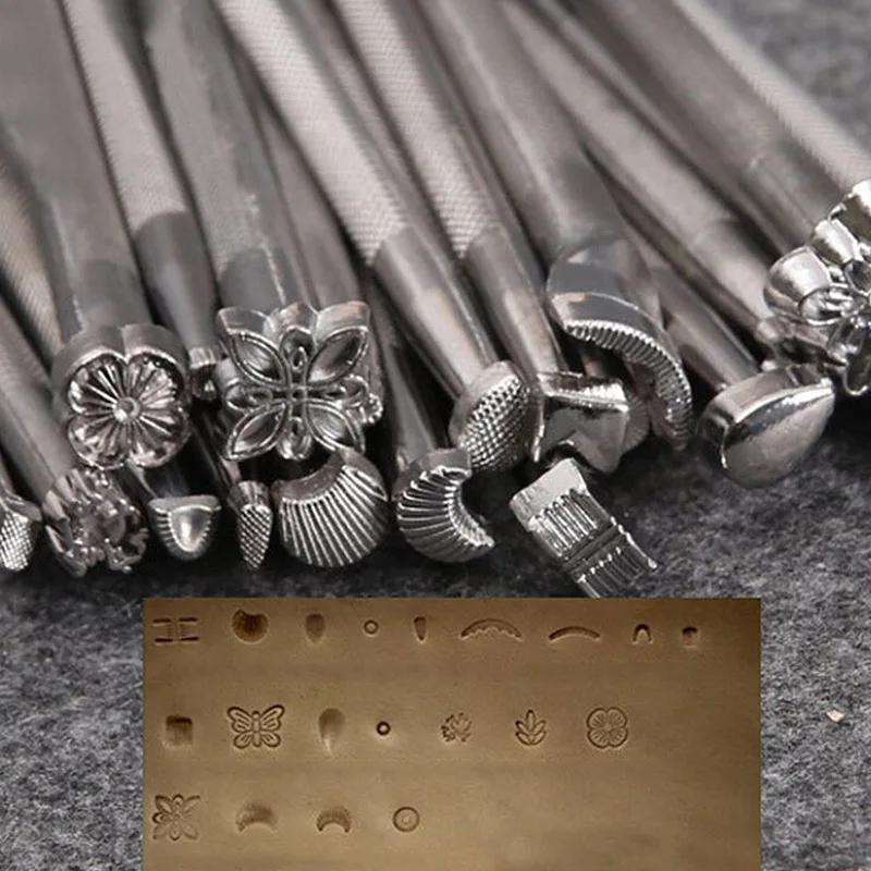 Высокое качество 20 шт. Металл DIY кожа рабочее седло Инструменты Набор кожаных инструментов резьба кожа ремесло штампы набор ремесло