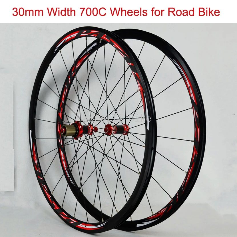700CC Wheels Double Deck Aluminium Alloy Wheelset Road Bike Bicicleta Front 2 Rear 4 Bearings C