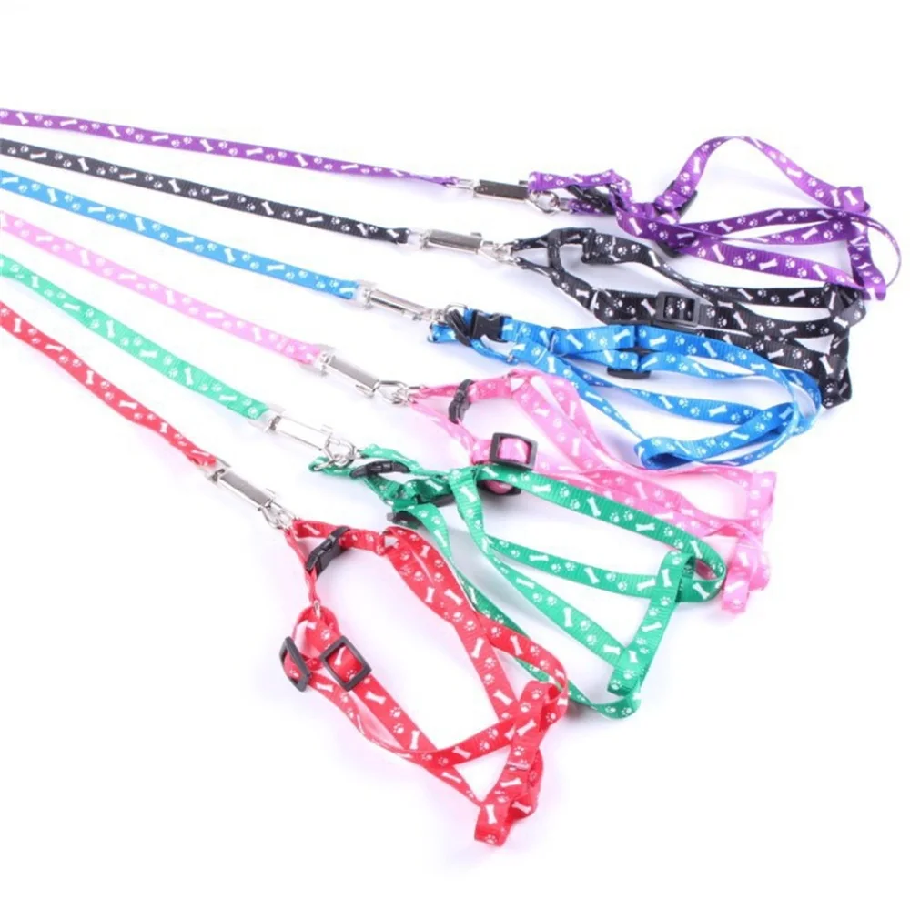 

Fashion Lovely Small Dog Pet Puppy Cat Adjustable Harness with Lead leash Traction rope