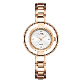 

O.T.SEA Fashion Luxury Women Watch Stylish Elegant Ladies Diamond Studded Stainless Steel Bracelet Clock Quartz Wrist Watch Gift