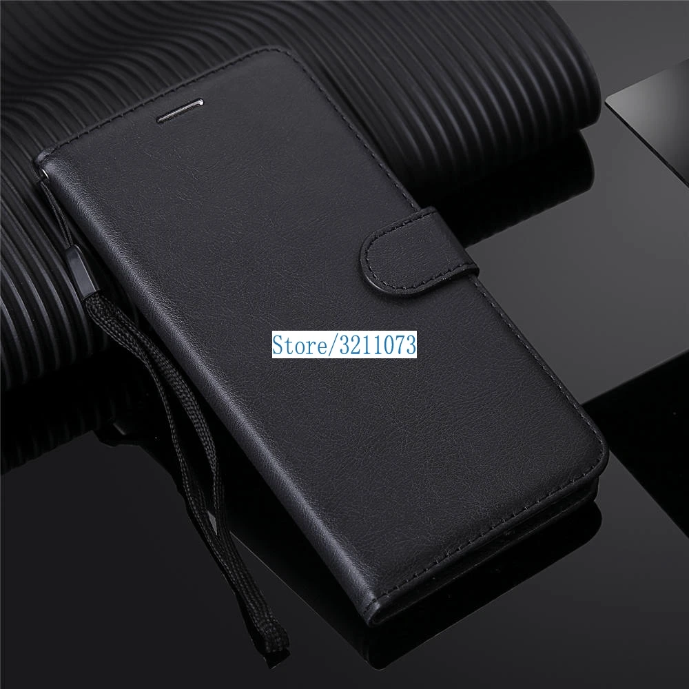Чехол-книжка для HUAWEI ANE-LX1 P20 Lite с двумя sim-картами, роскошный чехол s из искусственной кожи, чехол-Кошелек на магните для HUAWEI P20 Lite, чехол - Цвет: Jet Black Case