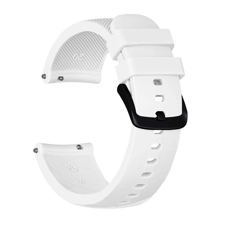 Силиконовый ремешок для Xiaomi Huami amazfit bip BIT PACE Lite Молодежные умные часы сменный ремешок 20 мм умные часы спортивные аксессуары - Цвет: white