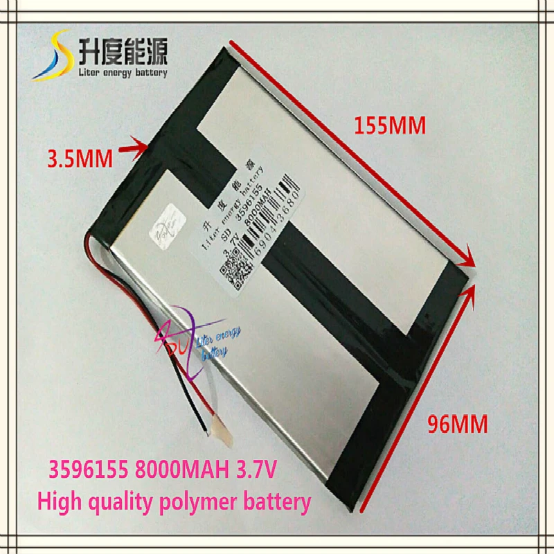 3 7 V 8000mAH 3596155 полимерный литий ионный/литий ионный аккумулятор для планшетных ПК