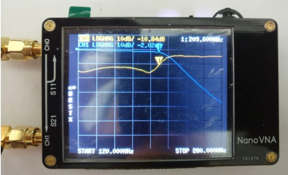 NanoVNA 2,8 дюймовый сенсорный ЖК HF VHF UHF UV векторный сетевой анализатор 50 кГц-300 МГц антенный анализатор с батареей I4-001