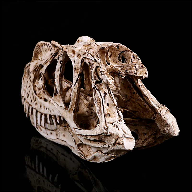 Смола череп динозавра Скелет голова Статуэтка скульптура Ceratosaurus ремесло статуи для украшения Хэллоуин украшение дома подарок