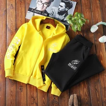 Уличная одежда с принтом; костюм с капюшоном для бега; сезон осень-зима; удобный костюм для пары; повседневный комплект верхней одежды из 2 предметов