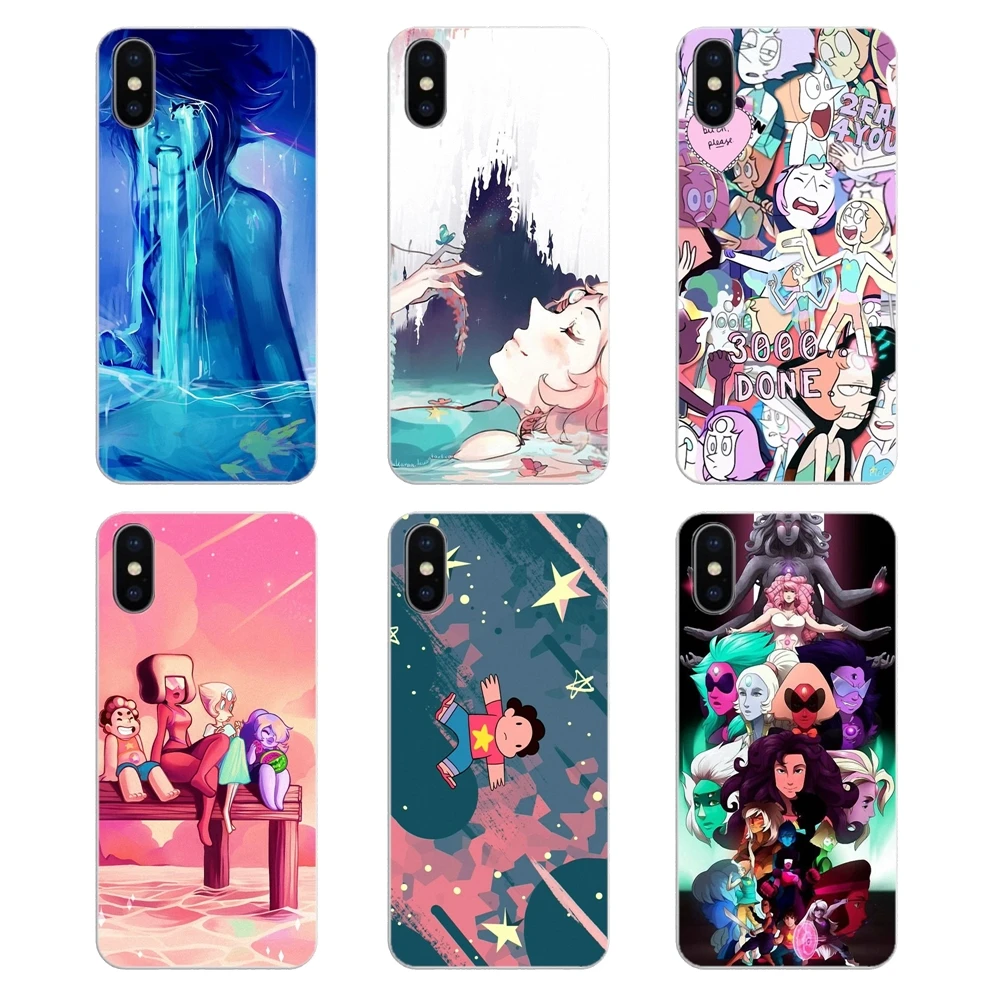 Мягкий чехол для iPod Touch iPhone 4 4S 5 5S 5C SE 6 6S 7 8 X XR XS Plus MAX Steven Universe Amethyst Doodl Crystal Gem Pattern |