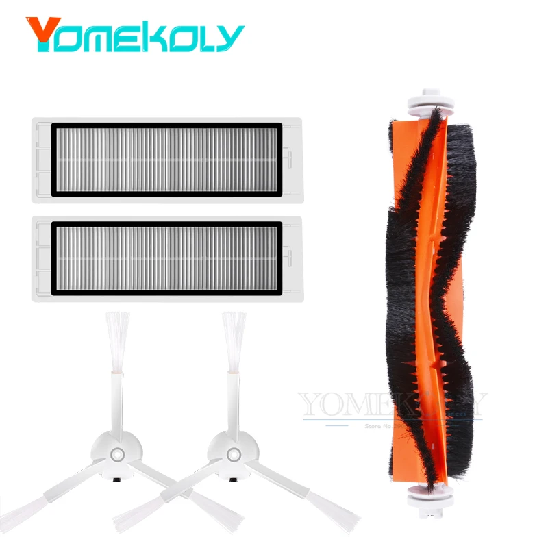 1PC Main Brush 2PCS HEPA Filter 2PCS Side Brush for Xiaomi Mi Robot