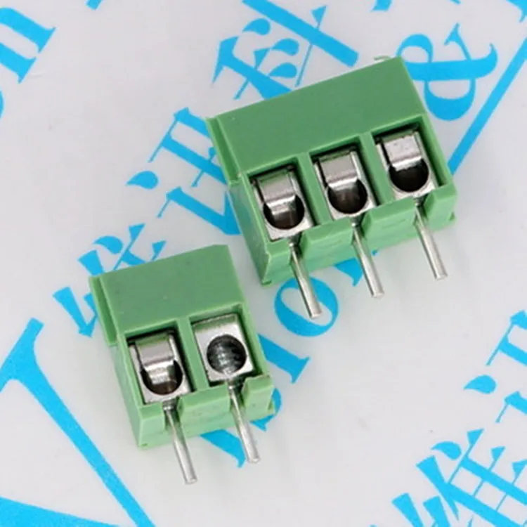 

100PCS 3.5mm Pitch Screw Terminal Connector 3 Pin Straight Leg KF350 Copper Green PCB Terminal Blocks