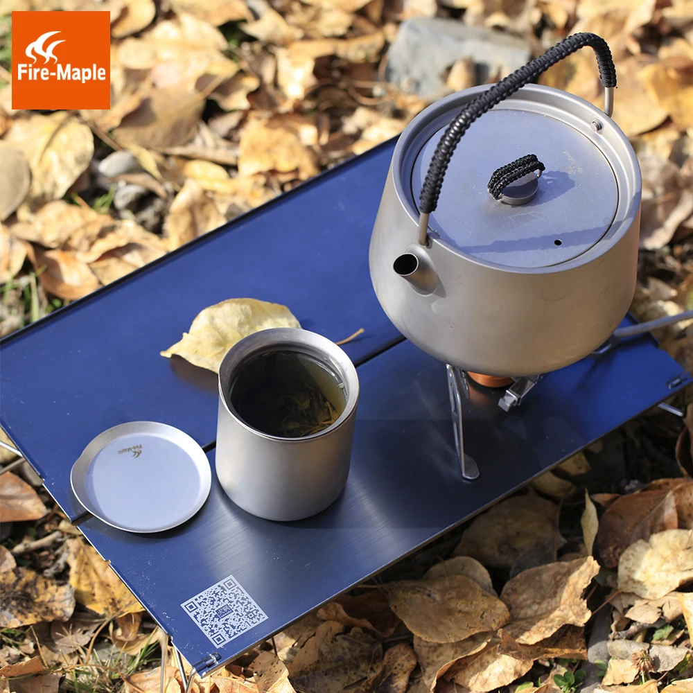 Fuego Arce Panna serie Titanium al aire libre camping café tetera 1L tetera ultraligero senderismo picnic campamento conjunto