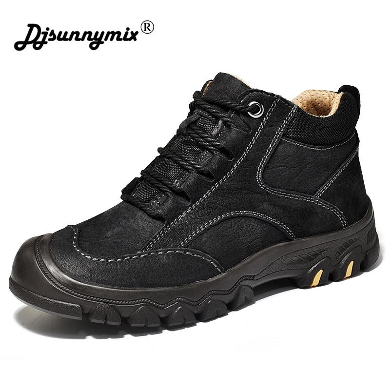 

Designer Winter Fur Snow Men Boots Autumn Non-slip Rubber Sole Men Ankle Boots Tactical Waterproof Men Shoes Footwear