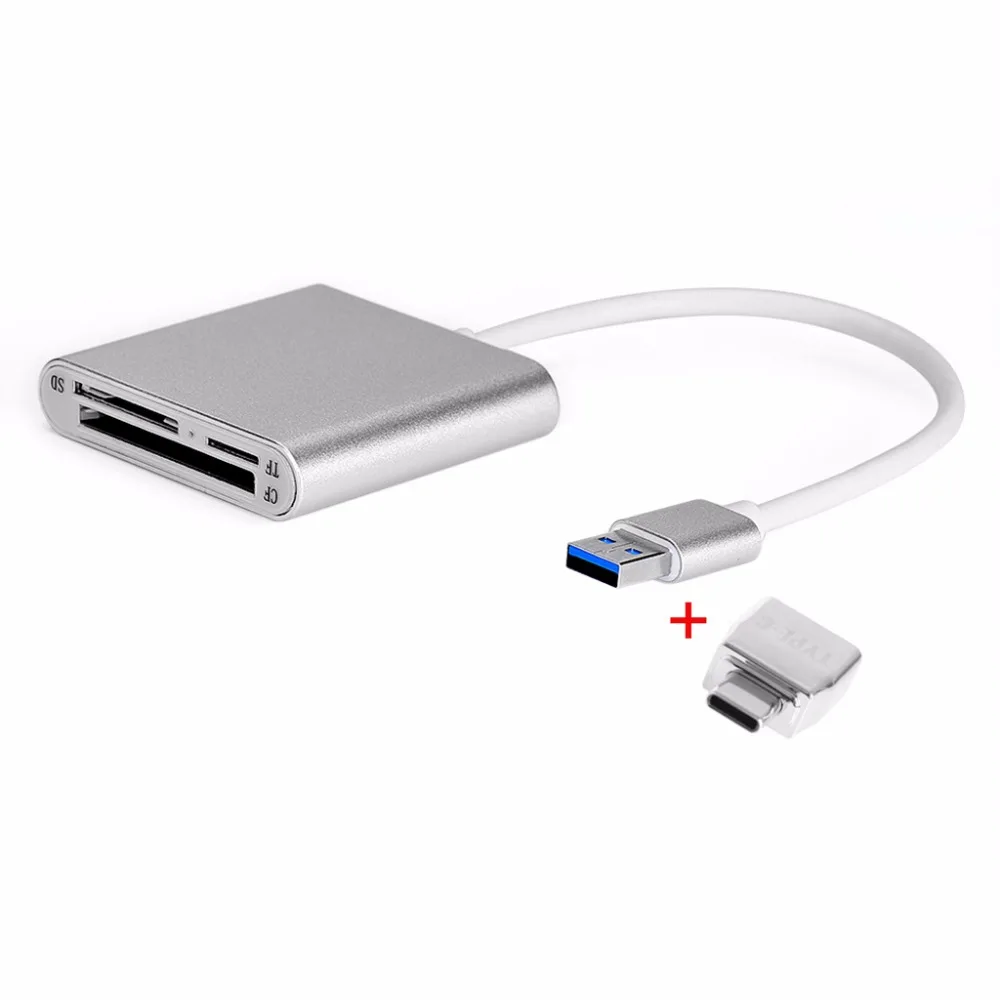 Type C/USB 3,0 OTG высокоскоростной CF SD Micro SD кардридер для ПК ноутбука Android