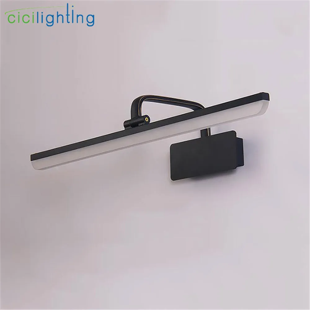 L43cm L57cm L71cm Nordic Europe Black светодиодный светильник для шкафа металлический зеркала