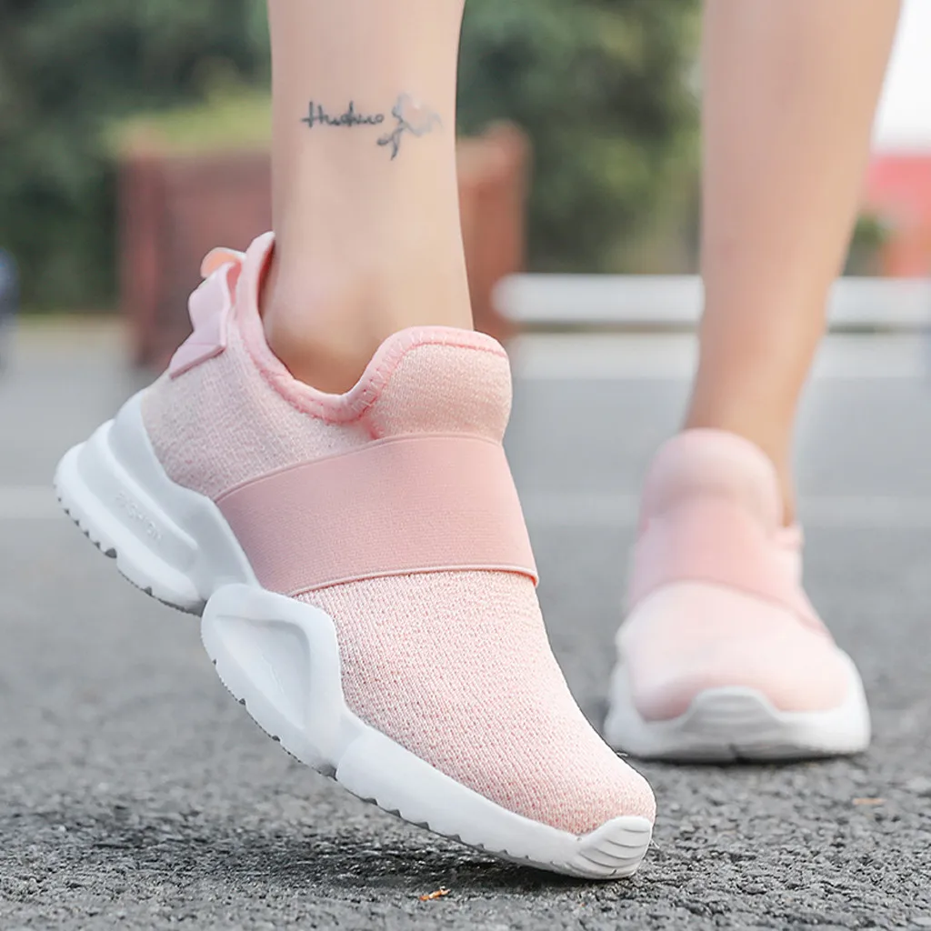 

Sneakers women mesh breathable shoes running light outdoor white sports shoes Flat-Slip Ladies casual shoes platform Sneakers