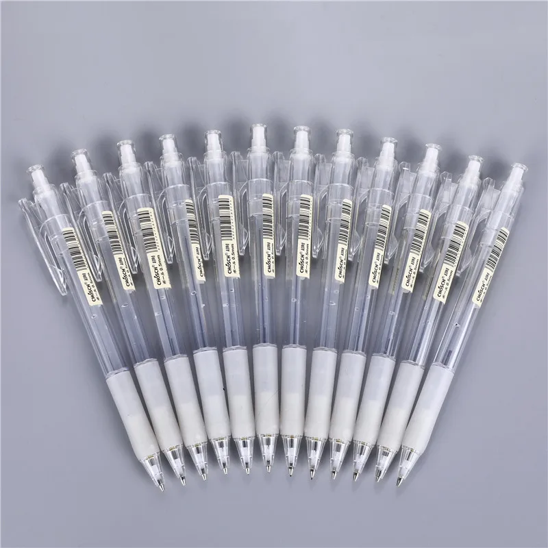 

6 Pcs 0.5mm Creative Transparent Mechanical Pencil Lead Pencils Automatic Pen School Writing Gift Stationery Supplies 05846