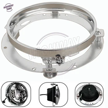 

7" Motorcycle HID LED Headlight Mounting Ring Bracket case for Harley Touring 1994-2013