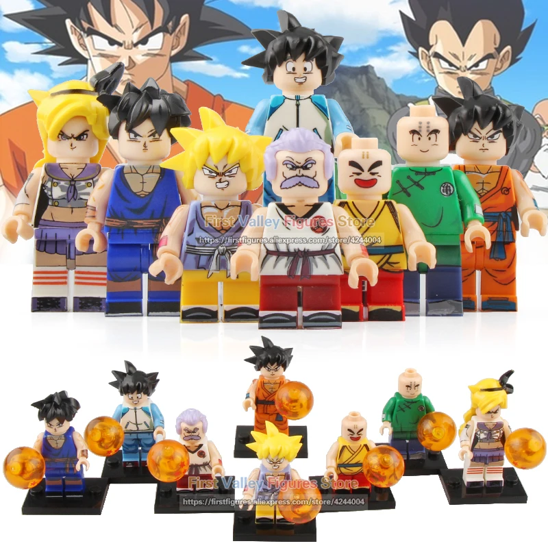 80 шт. строительные блоки Dragon Ball Son Goku Krillin Son Gohan launch Wu Taidou аниме фигурка подарок игрушки для детей PG8167 - Цвет: PG8167  80PCS