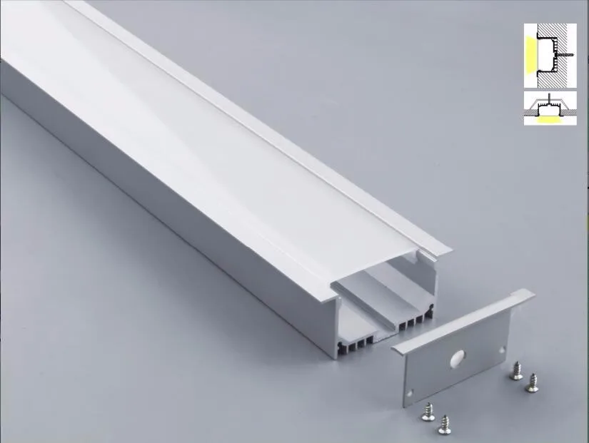 50 м/лот 2 м/шт. светодиодный алюминиевый профиль для светодиодный полосы светодиодный бар 6063 светодиодный алюминиевый для потолок канала профиль