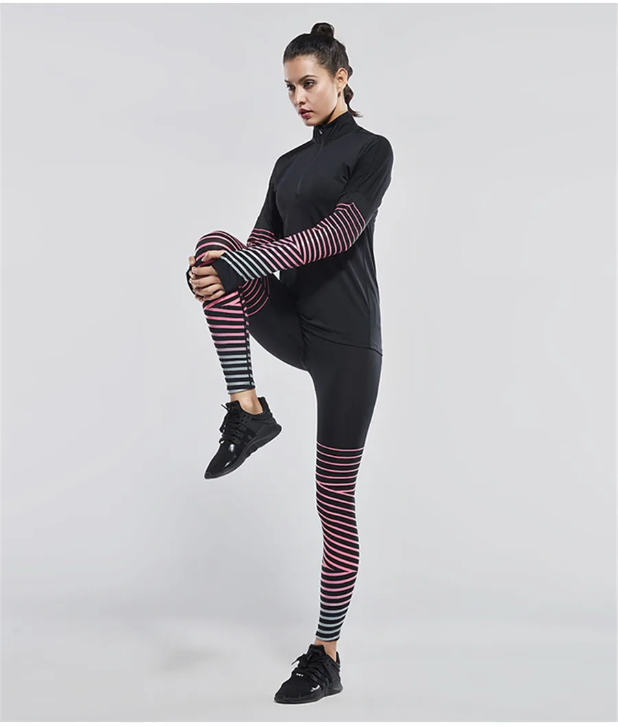 Vansydical, женские штаны для йоги с принтом, полосатые леггинсы для танцев, компрессионные колготки для бега, дышащие штаны для фитнеса и спортзала