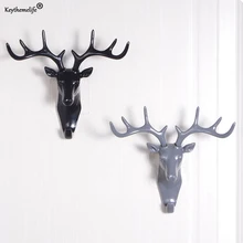 

Keythemelife Deer Head Self Adhesive Wall Door Hook Hanger Bag Keys Sticky Holder Storage Rack 6C