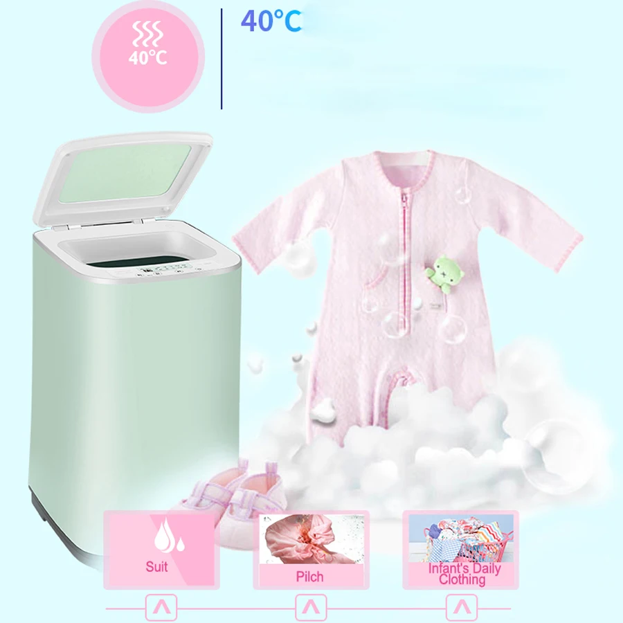 Акция магазина, 3 кг, полностью автоматический Электрический стиральный аппарат, маленькая крыльчатка для мытья детской одежды