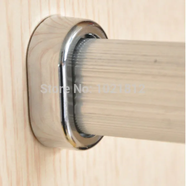 

2pcs 15mm Chrome Wardrobe Flange Garderobe Tube Holder Rail Support Cabinet Fittings