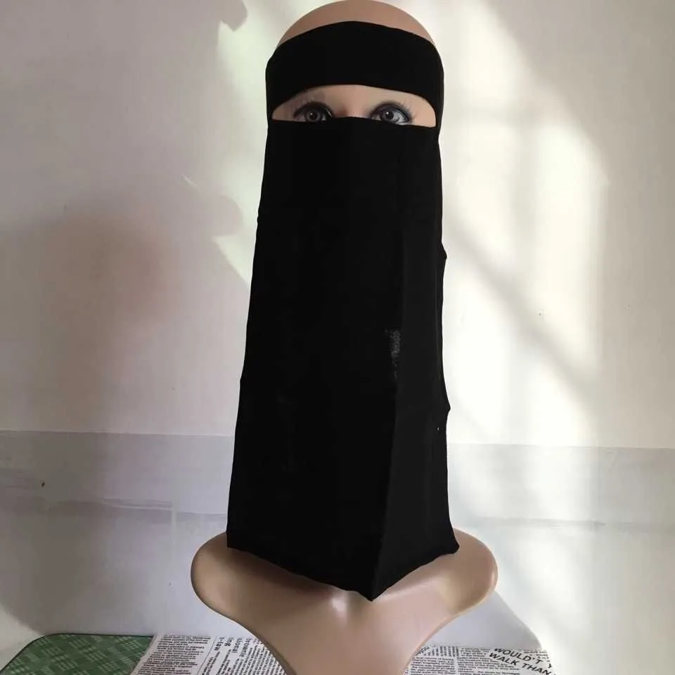 H1052 один слой шифон niqab, мусульманский хиджаб шарф, маска для лица, быстрая